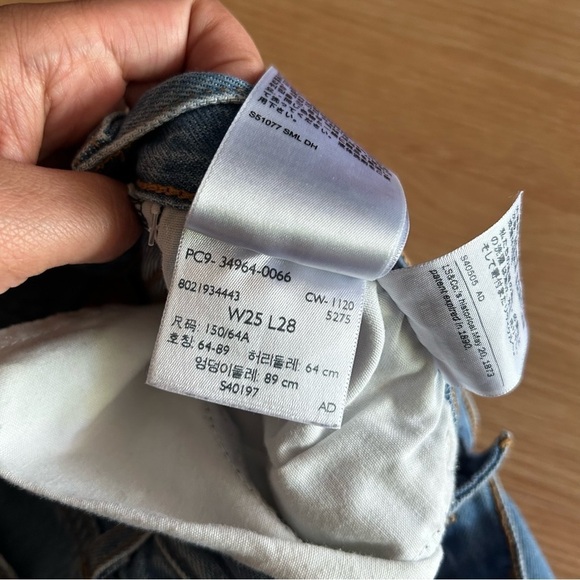 Levi’s Premium Big E Wedgie Straight Button Fly Jeans Women’s 25 - Picture 3 of 11